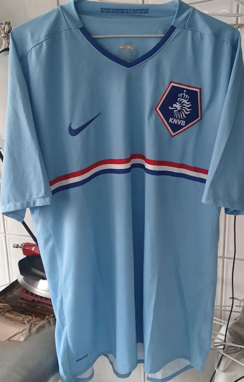 Camisa Holanda Nike Euro 2008 Austria Suica Azul Nova Tam. XL