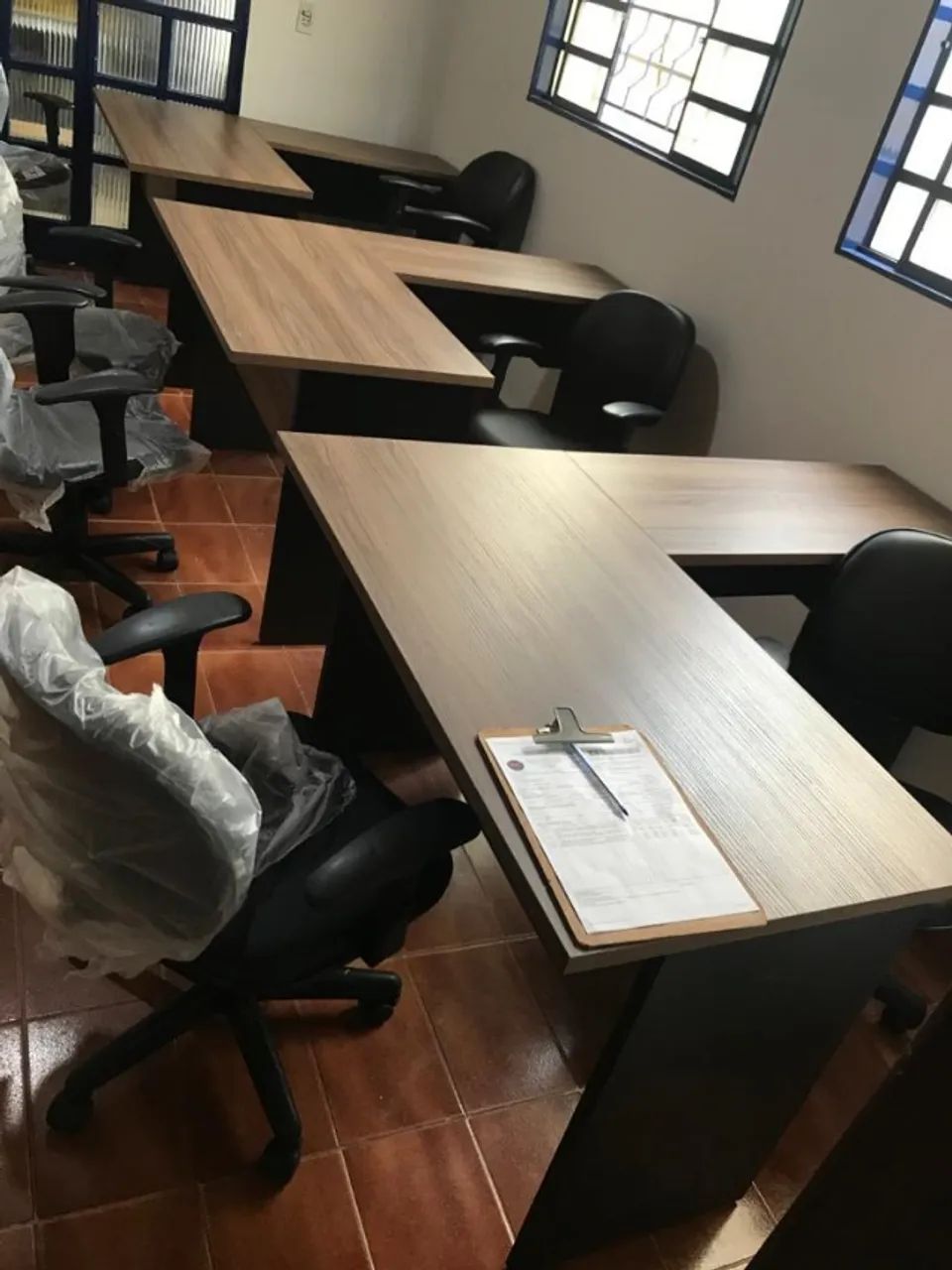 mesa de e L armario de escritorio  - Foto 2