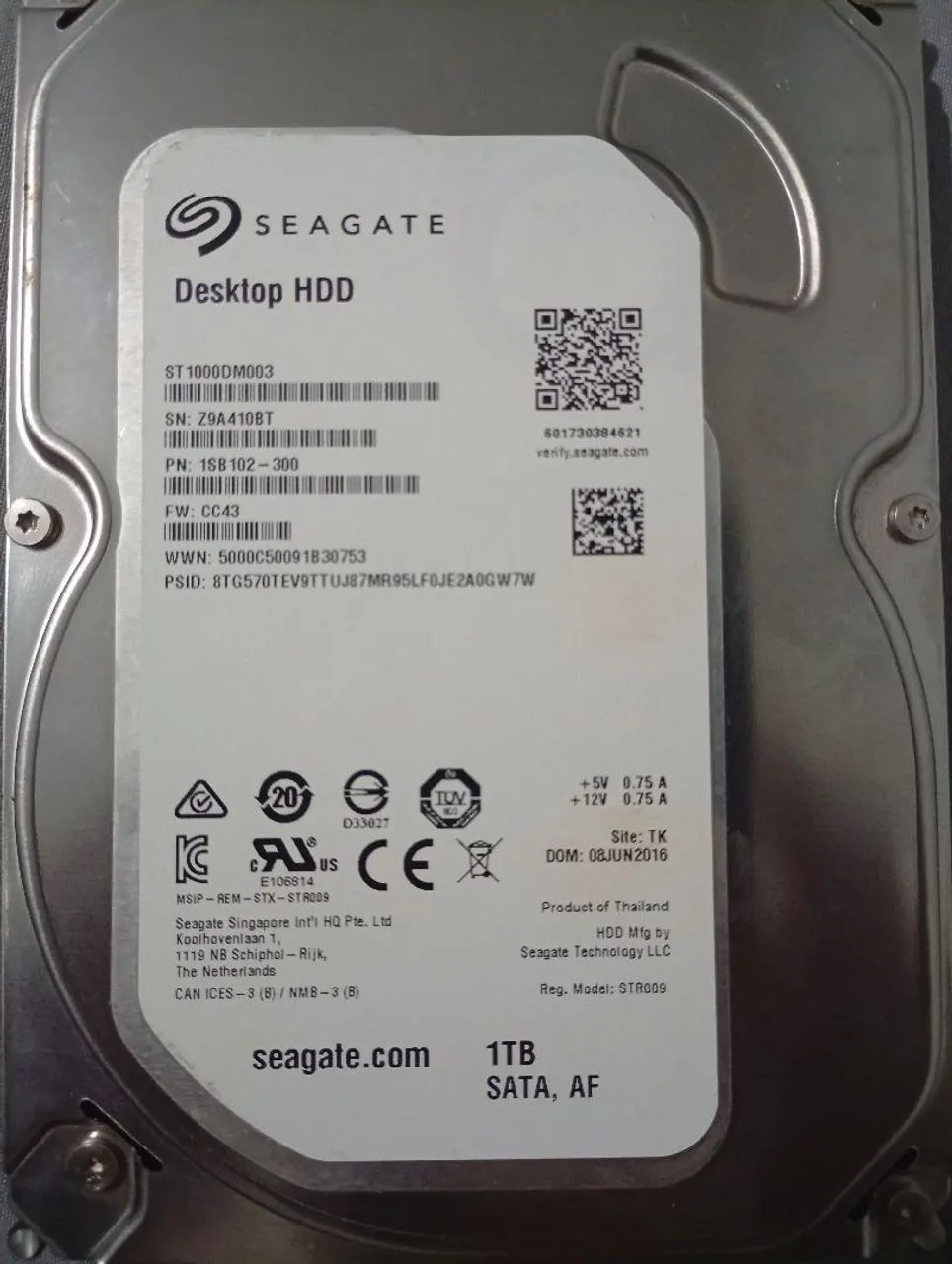 HD Desktop 1TB SATA Seagate