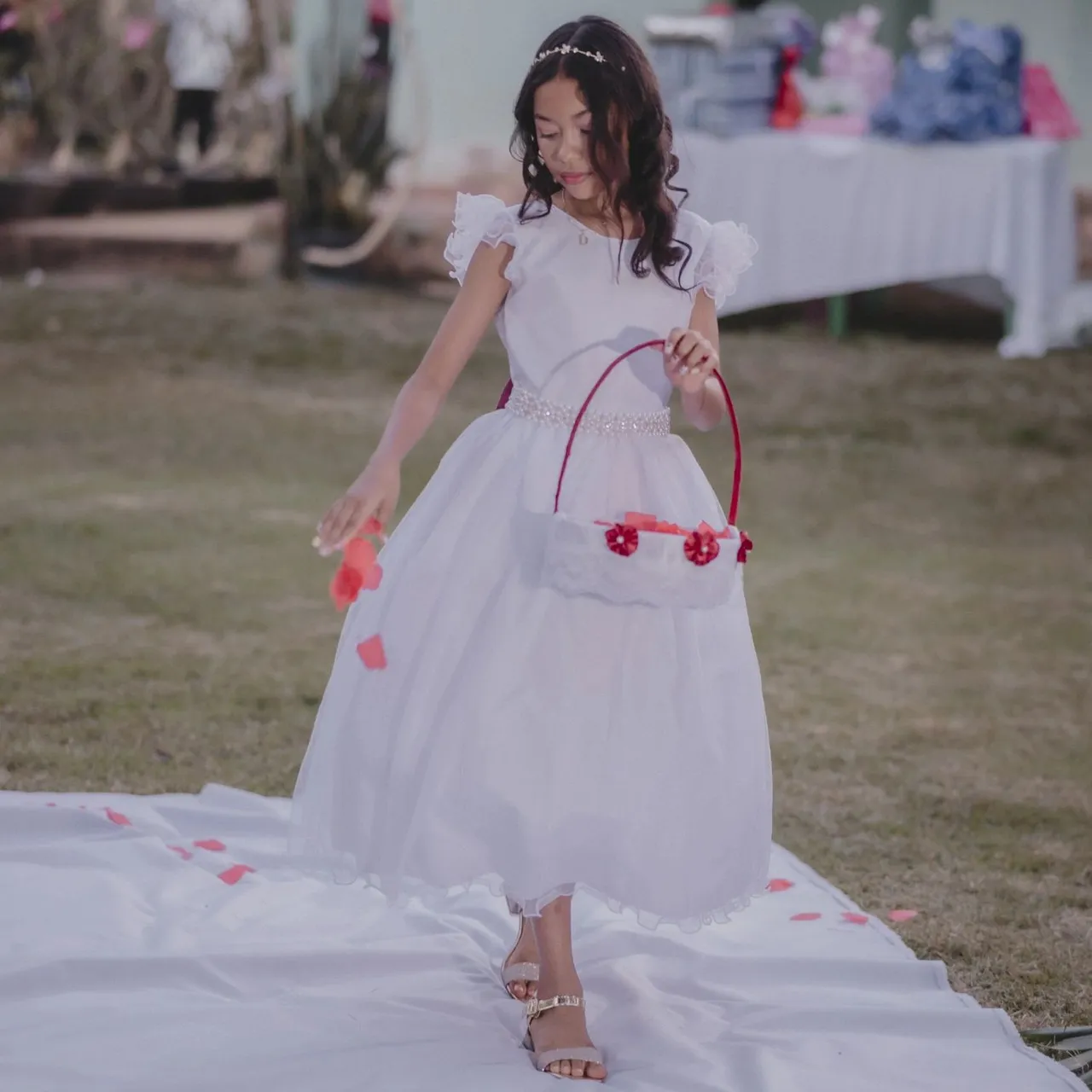 Vestido de Daminha Branco Perfeito