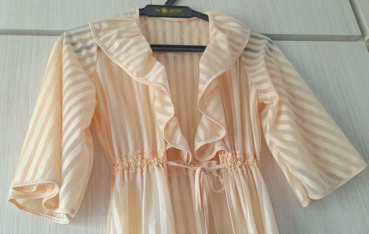 Camisola longa com penoir rosé - Foto 2