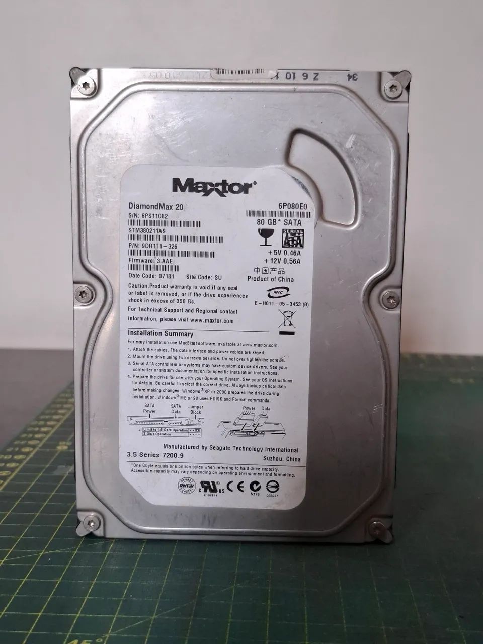 HD Maxtor DiamondMax 20 80GB SATA