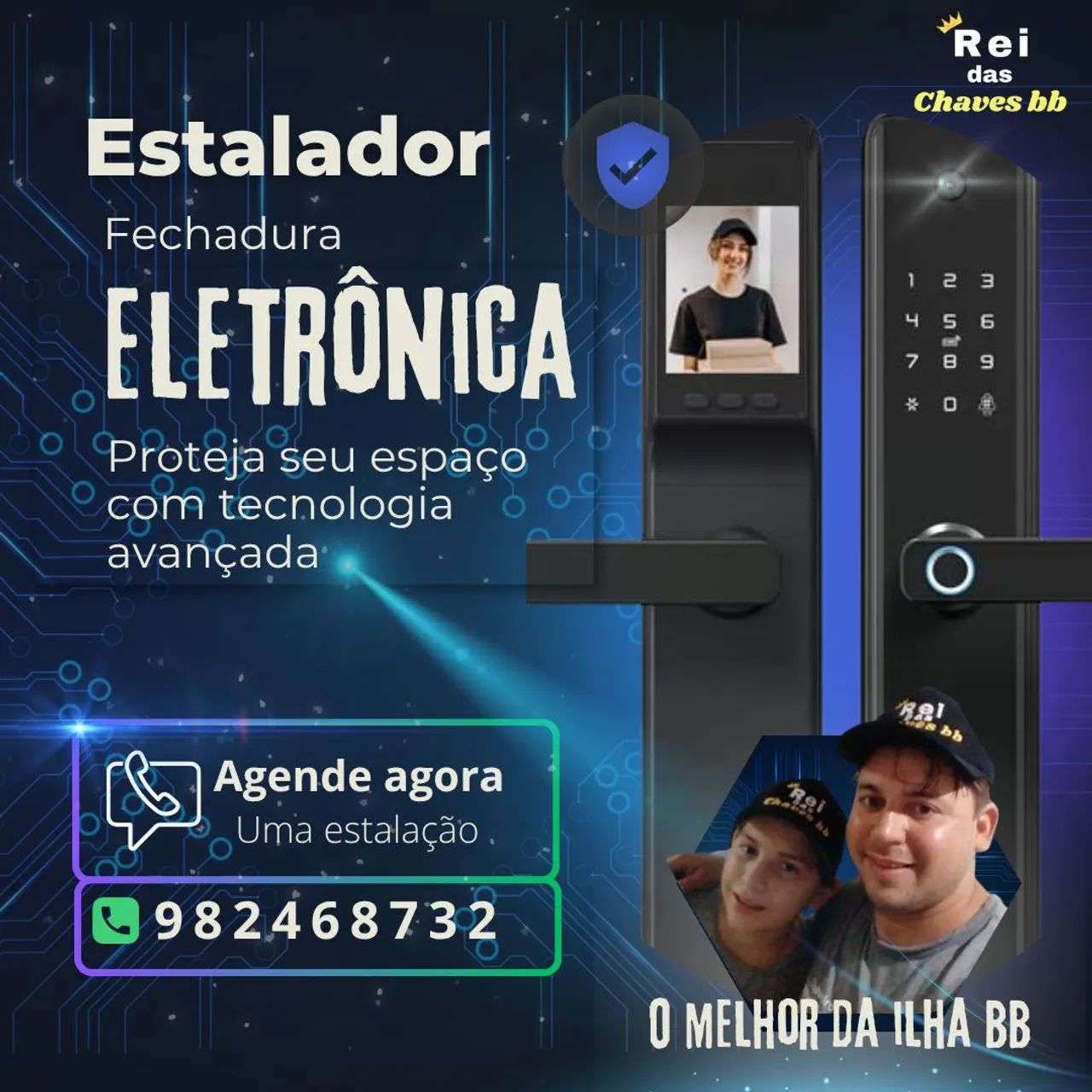 Escalador fechadura eletrônica  chaveiro 