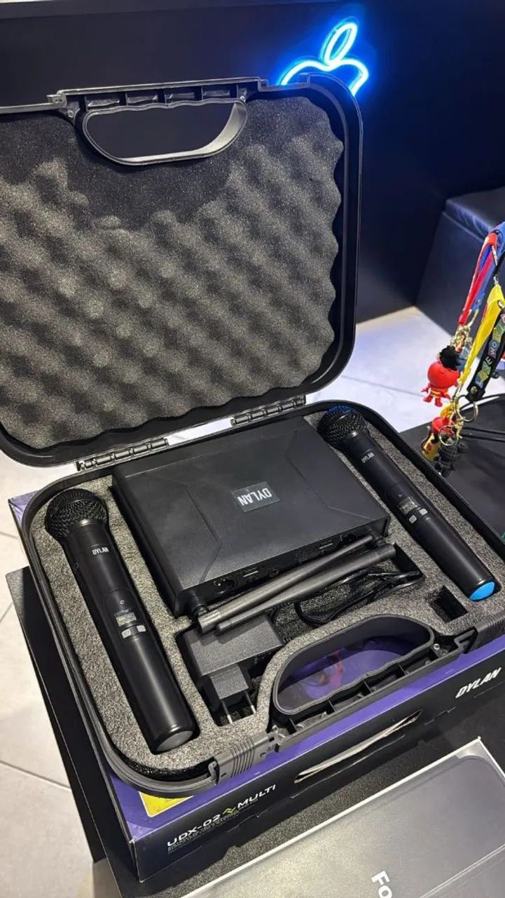 Microfones Dylan Udx-02 Multi Dinâmico Cardioide Sem Fio Preto - Foto 4