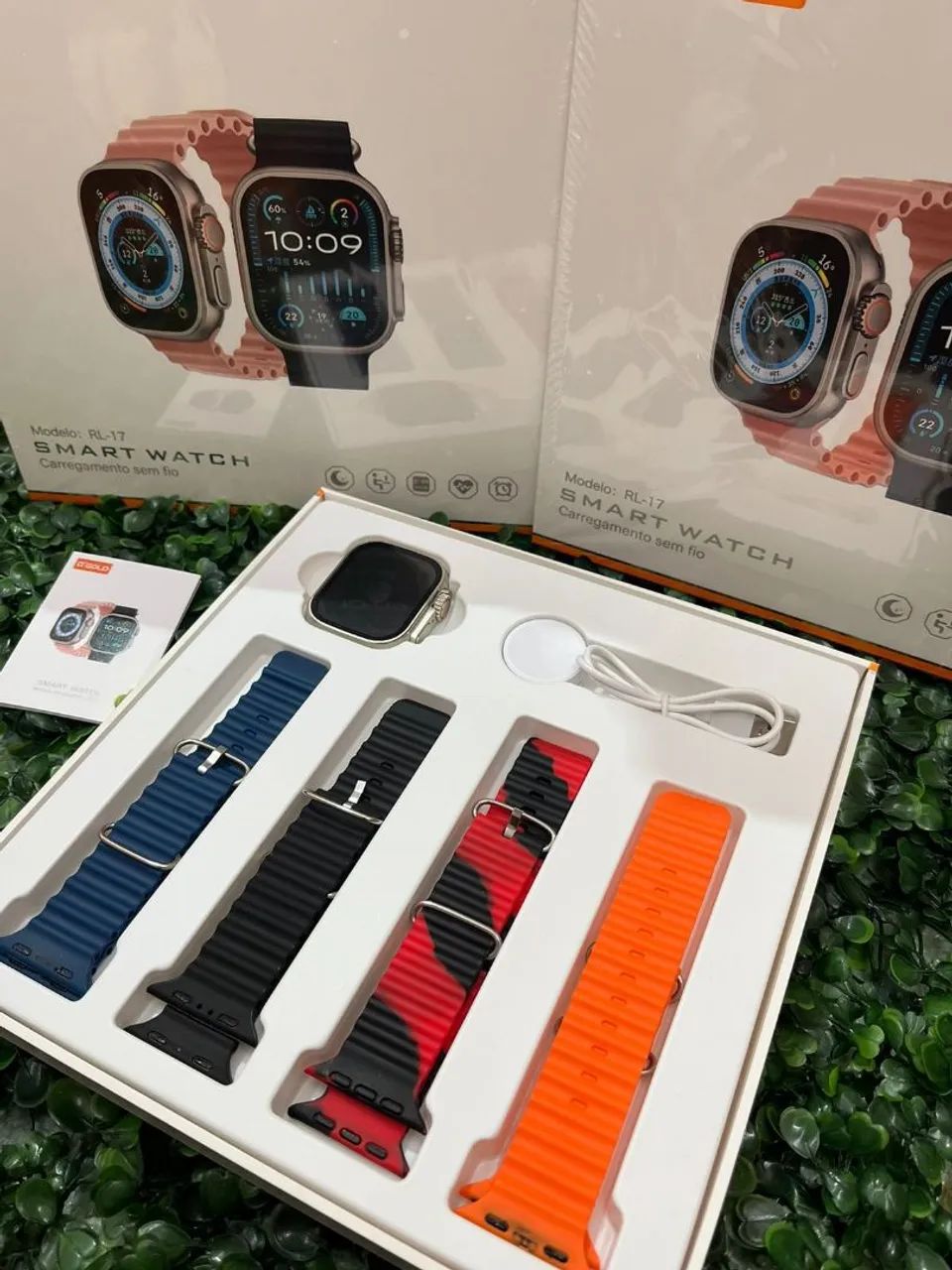 Smartwatch 49mm série 10 + 4 pulseiras 