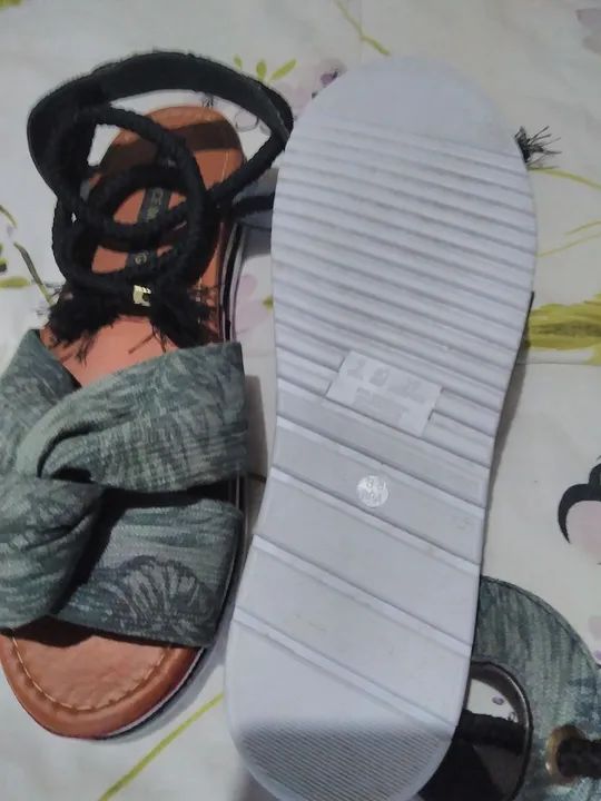 Sandália tecido Verde - Foto 2