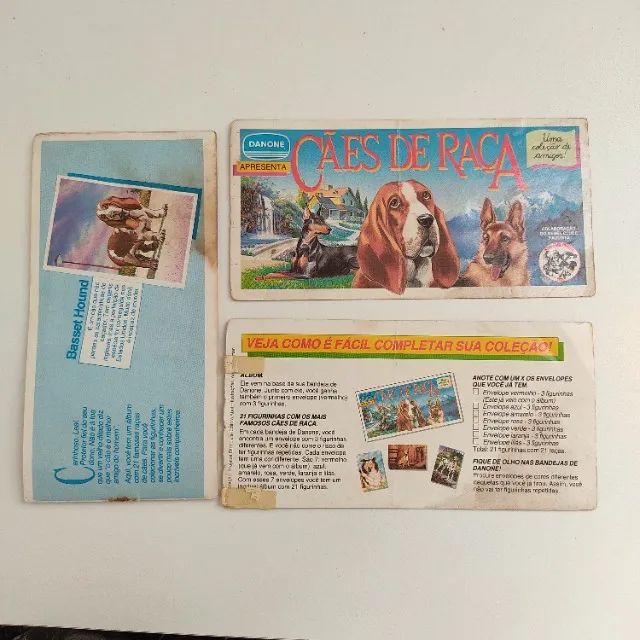 Álbum figurinhas cães de raça promocional Danone anos 80 (usado) - Foto 5