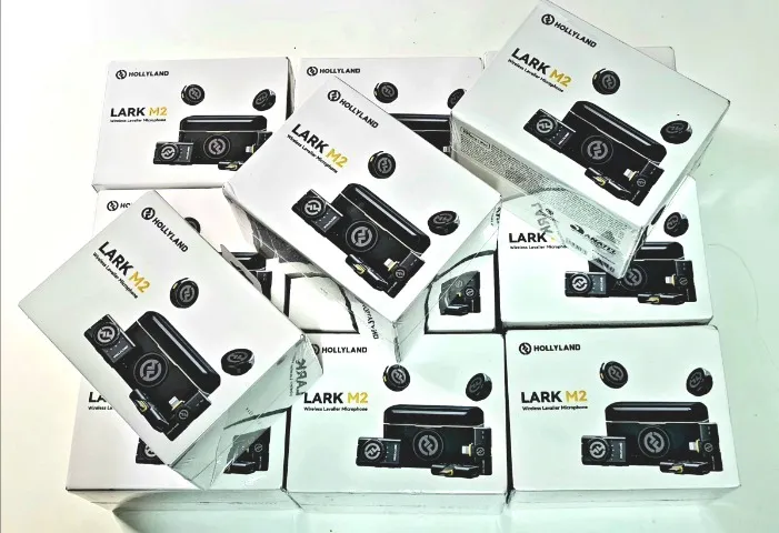 Microfone Hollyland Lark M2 Duo Combo Duplo Para 2 Pessoas Cor Preto