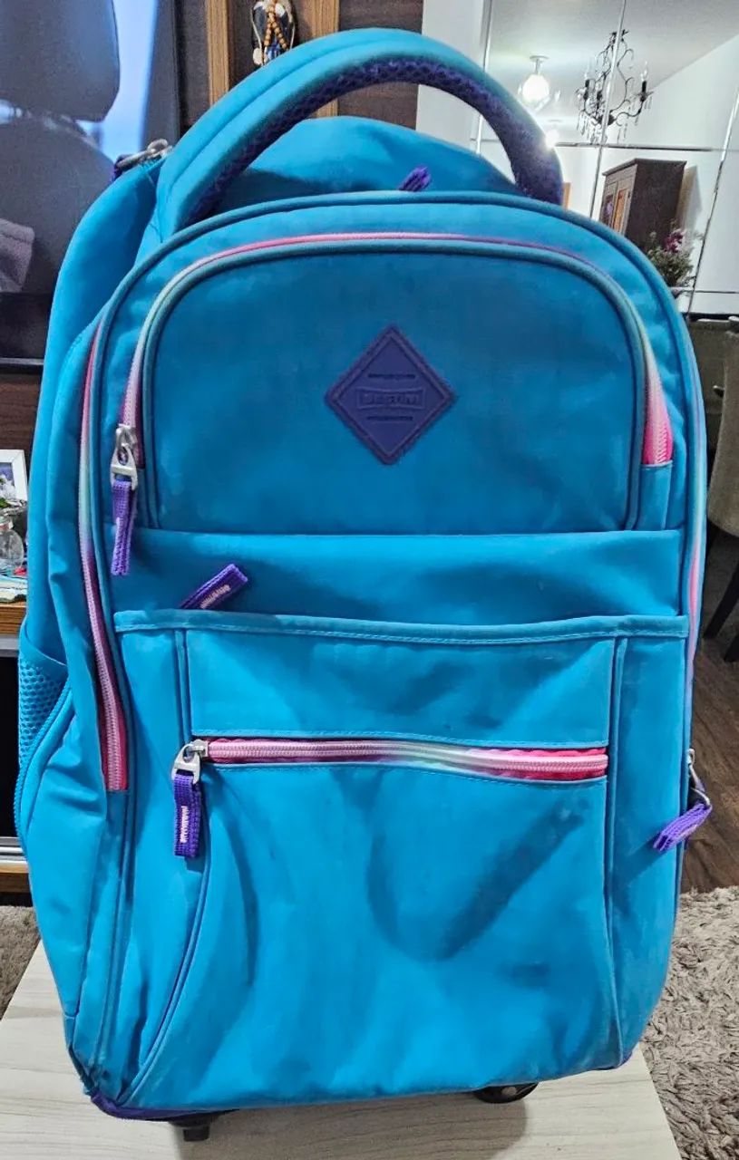 Mochila de rodinhas azul SESTINI