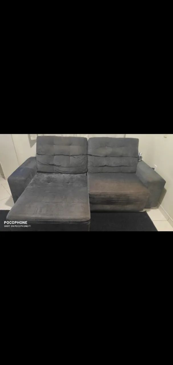 Sofá  reclinável com chaise - Foto 3