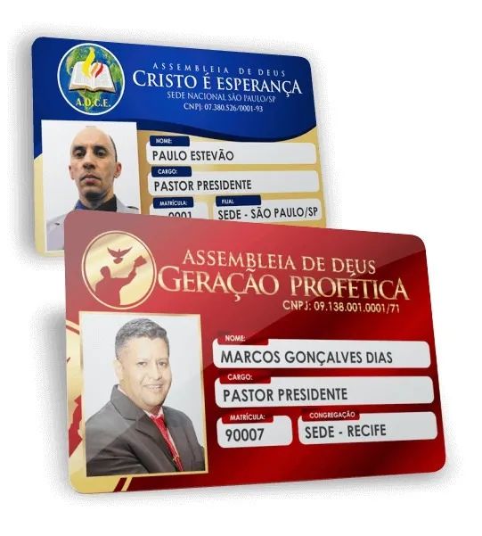 CARTEIRINHAS DE PVC PARA IGREJAS 