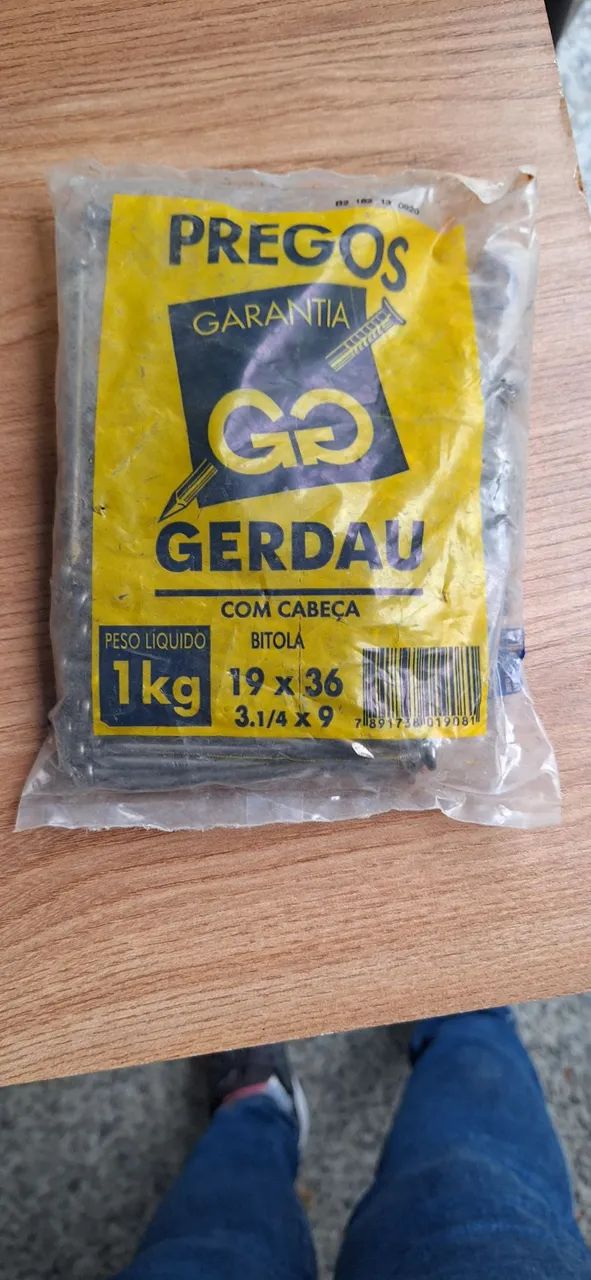 Pregos Gerdau 1kg 19x36