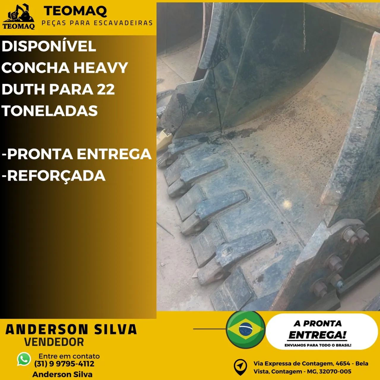 Concha Heavy Duth 22 Toneladas - Pronta Entrega