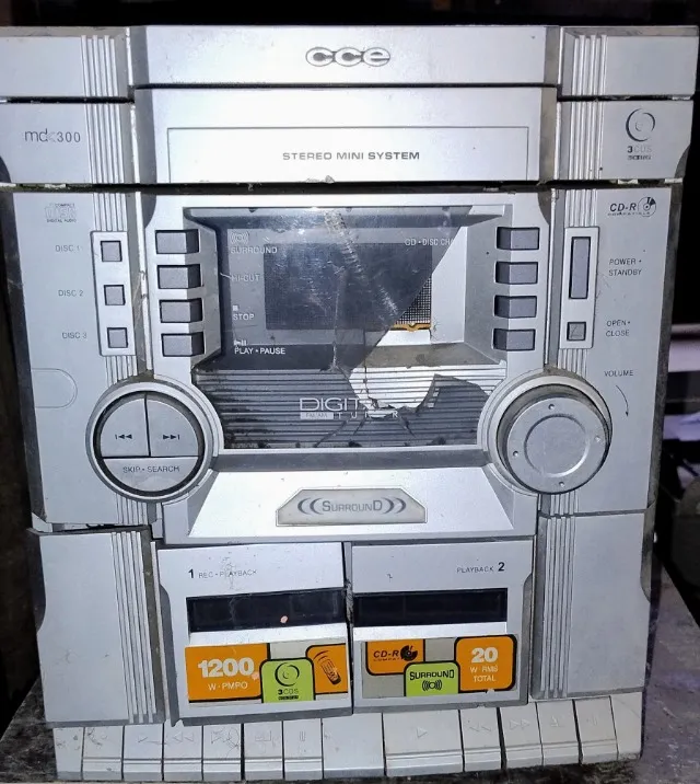 Mini System Cce Md-k300 com Defeito