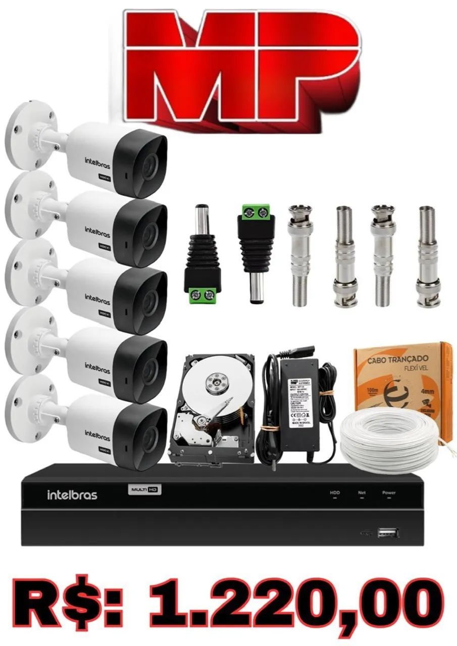 Kit de Câmeras de Segurança Intelbras Completo