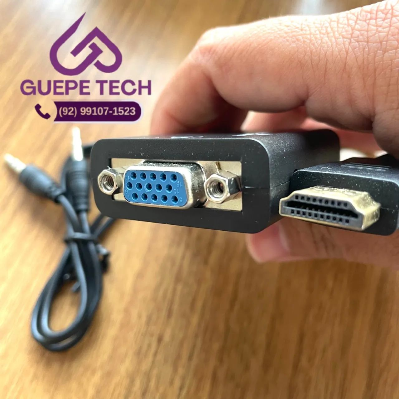 Adaptador Conversor HDMI vs VGA com Saída de Áudio - Foto 2
