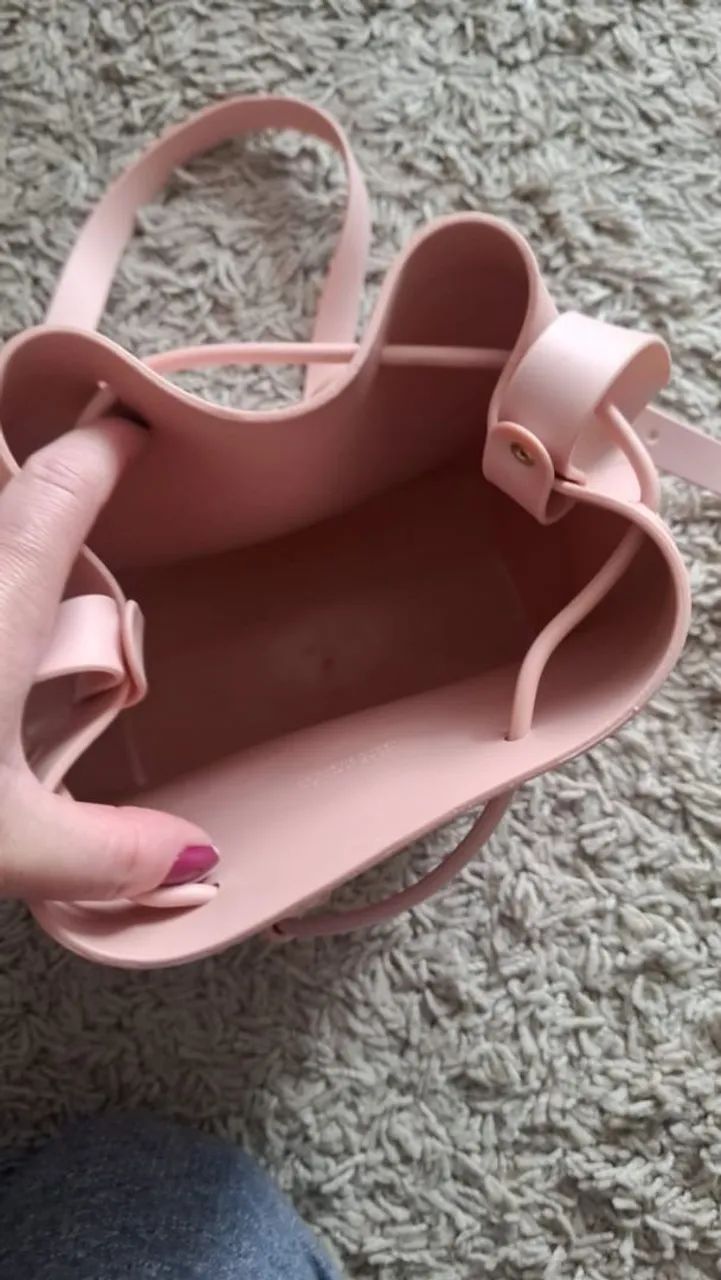 Bolsa feminina rosa de silicone  - Foto 3