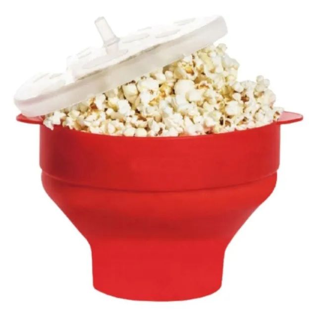 Balde Pipoca Pipoqueira Silicone Para Micro-ondas - Foto 3