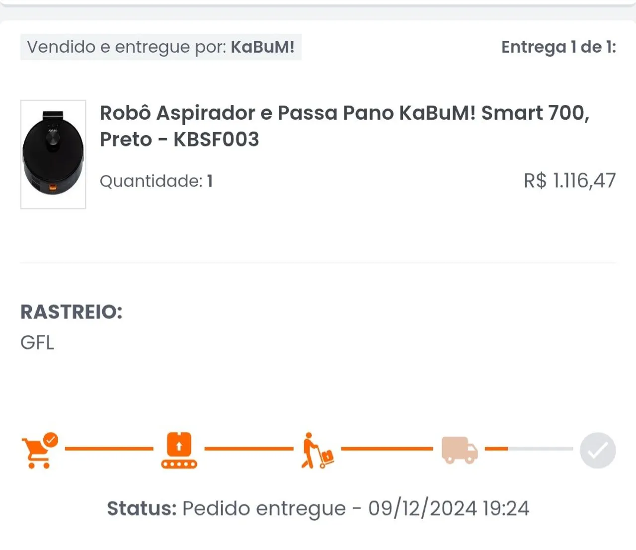 Robô Aspirador e Passa Pano KaBuM! Smart 700