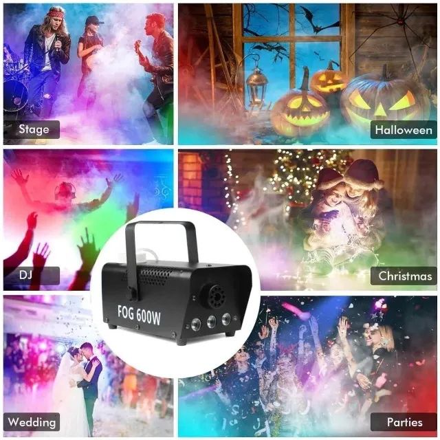 maquina de fumaça com leds e liquido para 10 festas