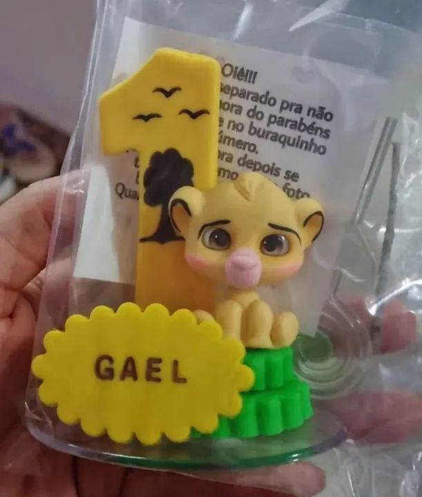 Topo de bolo/ vela personalizada/ aniversário  - Foto 3