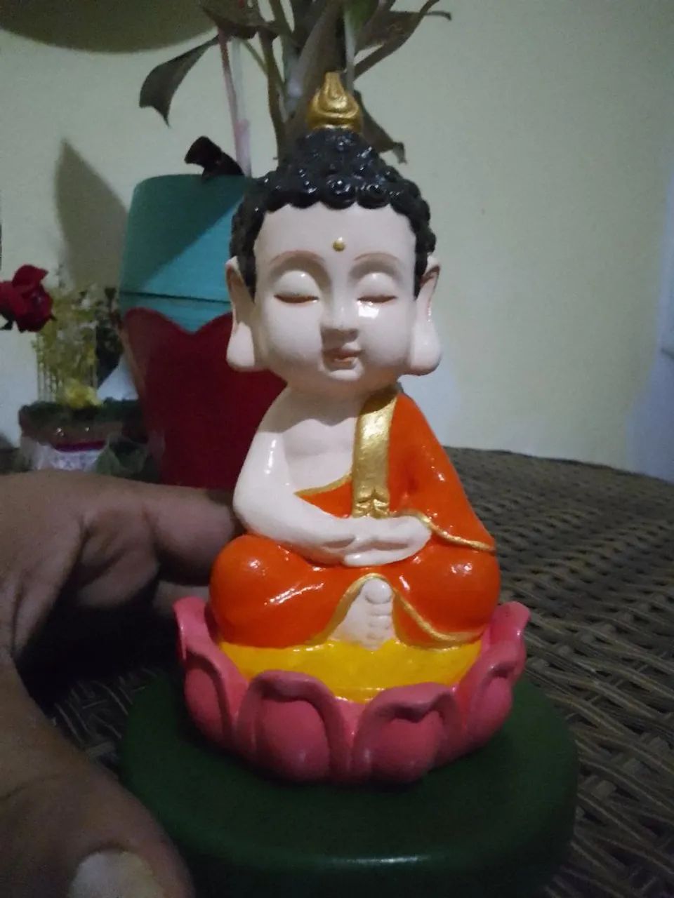 Buda baby, pintado a mão 