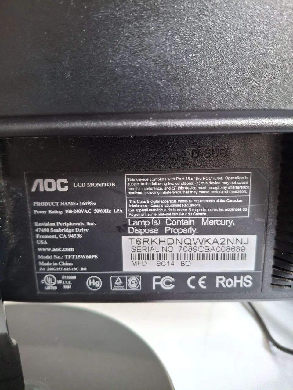 Monitor AOC 15,6 polegadas  - Foto 3