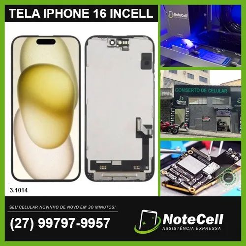 Tela/Display P/ iPhone 16 incell Premium Fininha - Instalação em 30 min!!!