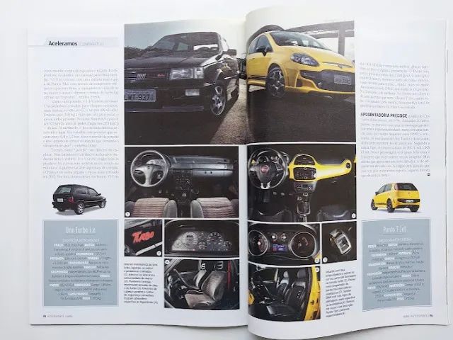 Fiat Uno Turbo x Punto Tjet - Revista Auto Esporte - Foto 2