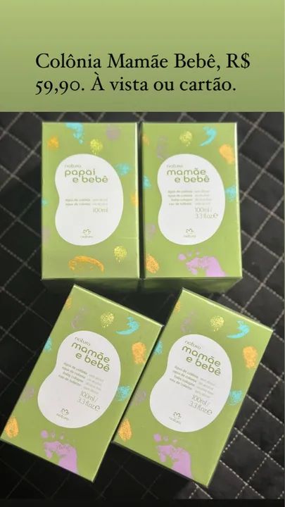 Colônia Mamãe Bebê - Natura CADA