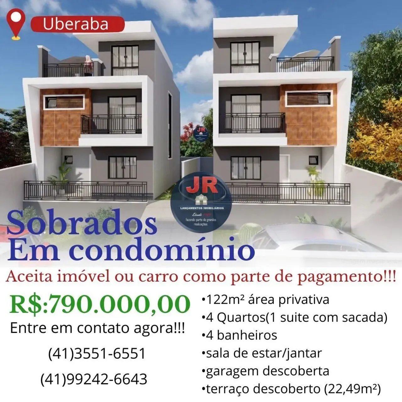 Sobrados em condominio à venda no bairro Uberaba
