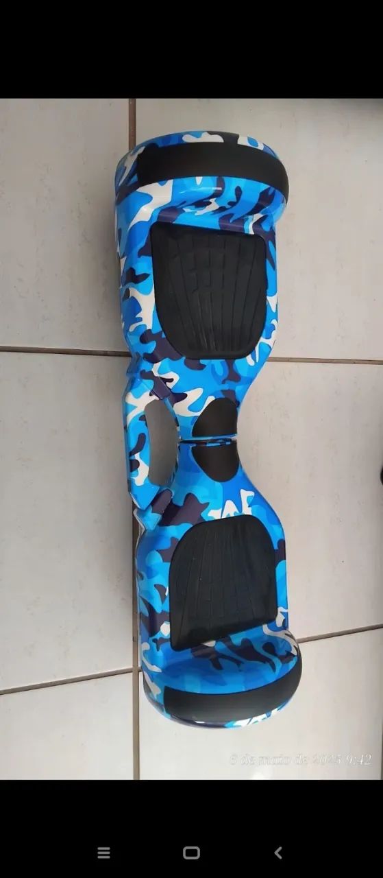 Hoverboard Skate Elétrico Smart Balance Wheel 6,5 Polegadas com Bluetooth - Azul Camuflado - Foto 4