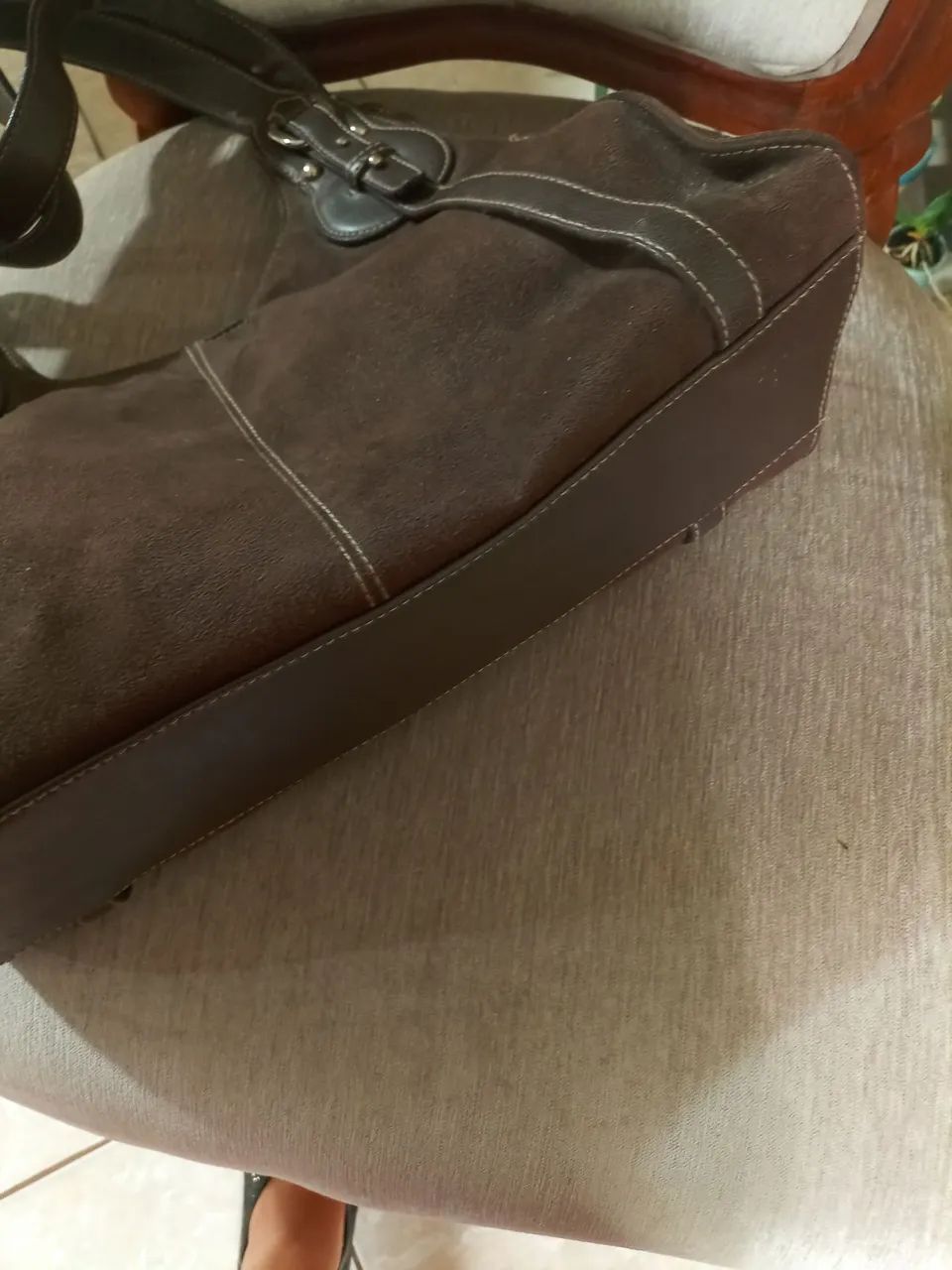 Bolsa couro em perfeito estado  - Foto 5