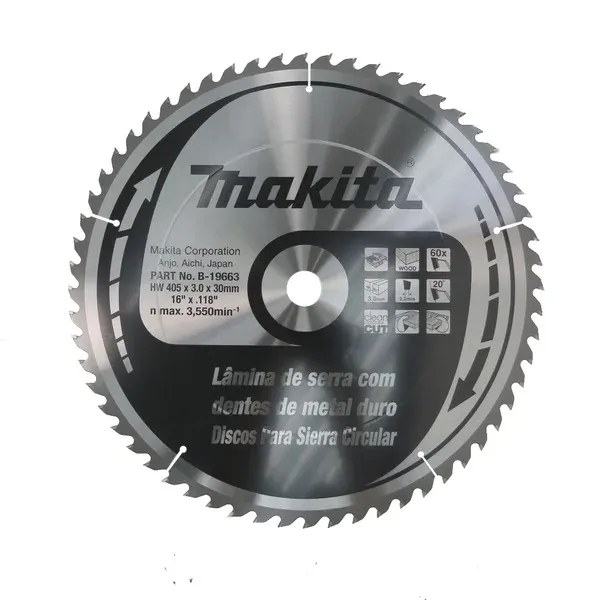 Lâmina de serra 16pol - 405x30mm - 100 dentes ( Makita )