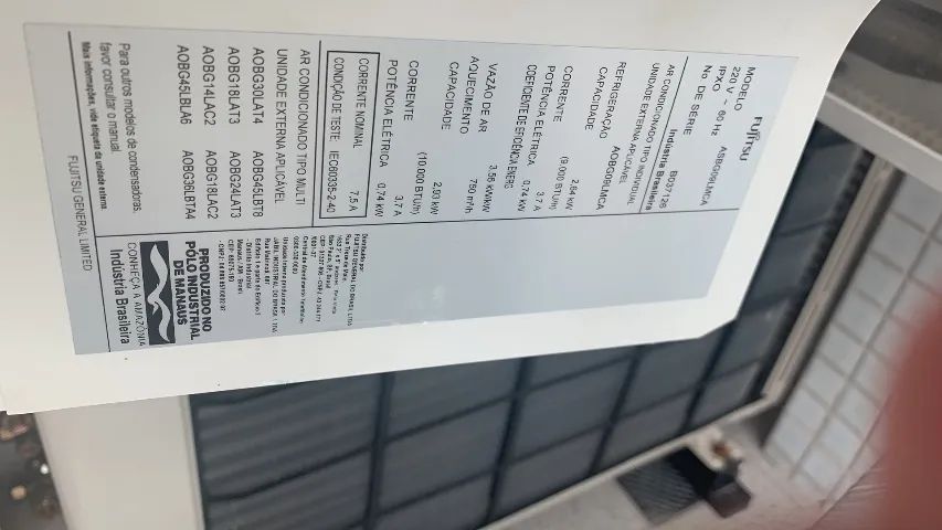 Vendo ar condicionado Fujitsu quente/frio, condensadora e dois ar condicionado  - Foto 3