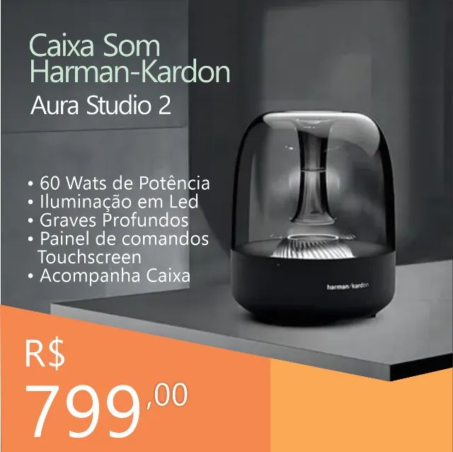 <限定10％引き>Harman Kardon Aura Studio 2 Caixa de som sem fios Aura Studio 2 com Iluminação do