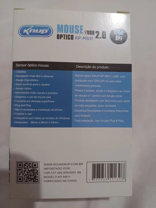 Mouse Óptico USB 2.0 Knup KP-M611 1200 DPI - Foto 3