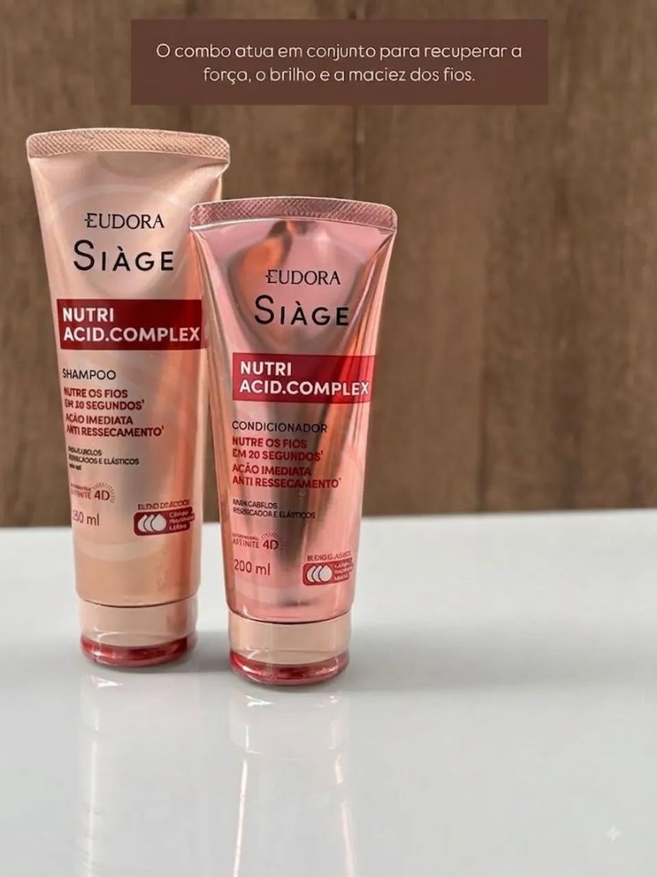 Kit Shampoo + Condicionador Eudora Siàge Nutri Acid