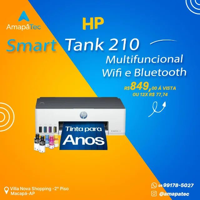 Impressora Hp Smart Tank 210 Wifi