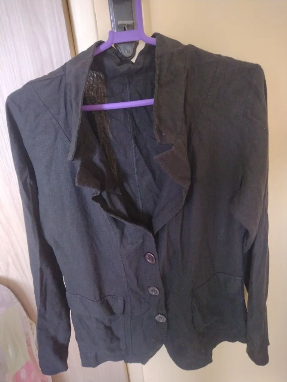 Blazer feminino preto tamanho G - Foto 3