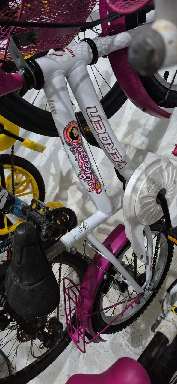 Bicicleta infantil aro 16 com cestinha