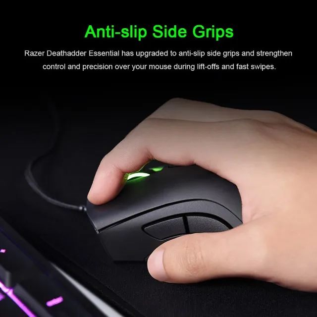 Mouse Razer DeathAdder Essential Preto 6400 Dpi - Foto 5