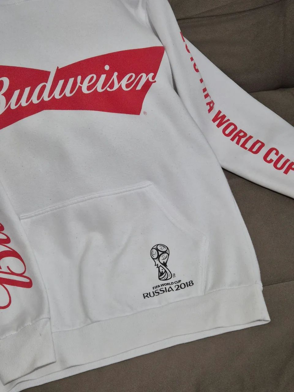 blusa de moletom budweiser fifa 2018 branca - Foto 3