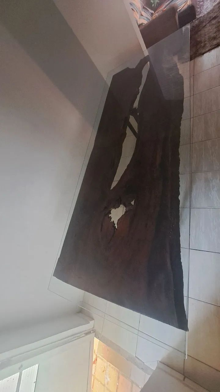 Mesa eucalipto com vidro  - Foto 2