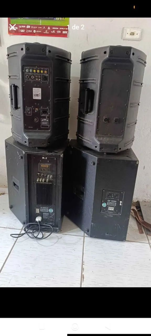 Caixas de som  ativas e passivas. 2 médio de 12 e 2 médio de 15 - Foto 2