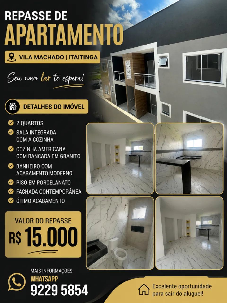 Repasse de apartamento 
