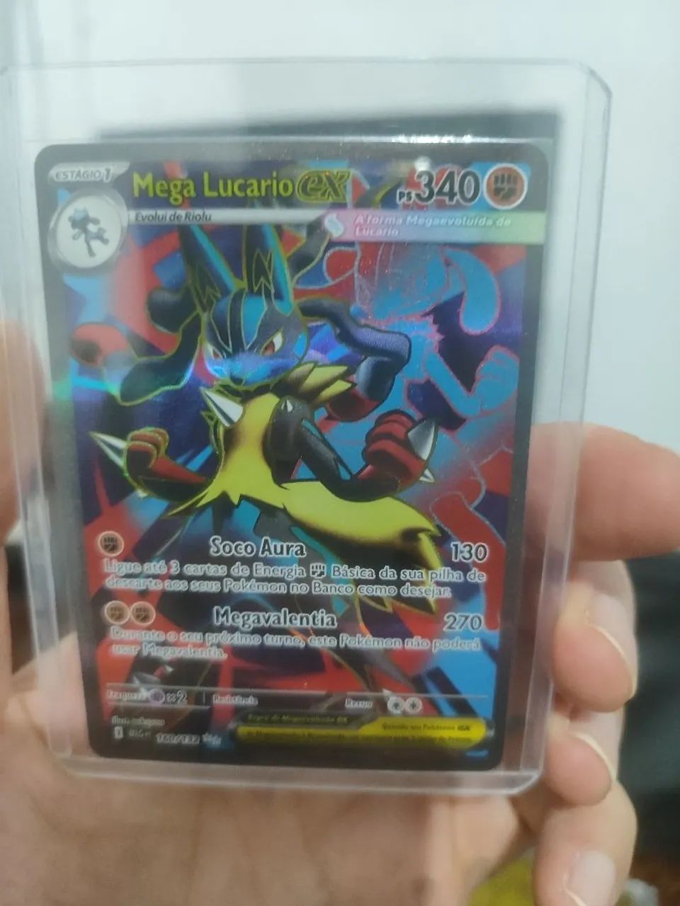 Cartas Pokémon Mega Lucario NM e Rayquaza Ex D - Foto 5