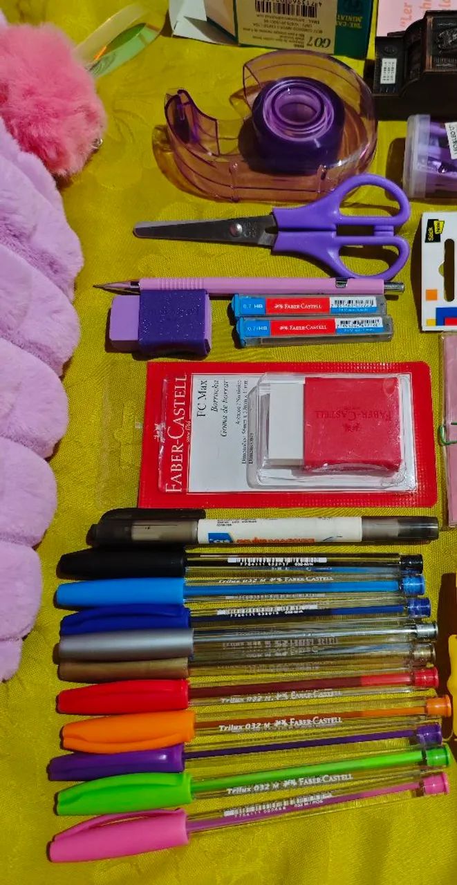 Kit papelaria material escolar diversos itens  - Foto 3