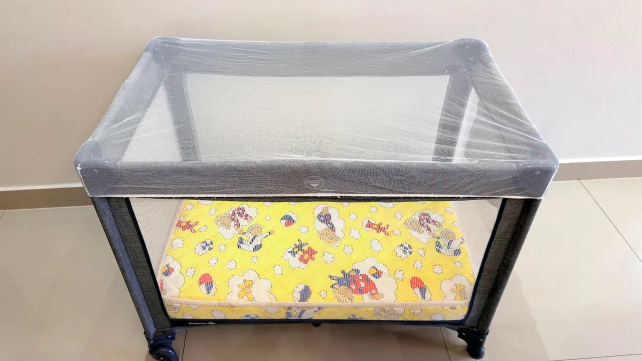 Berço Safety Mini Play com colchão  - Foto 3