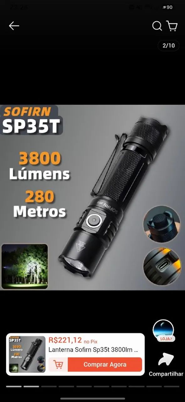 Lanterna Sofirn Sp35t 3800 lumens - Foto 2
